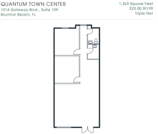 1000-1090 Gateway Blvd, Boynton Beach, FL à louer Plan d’étage– Image 1 sur 1