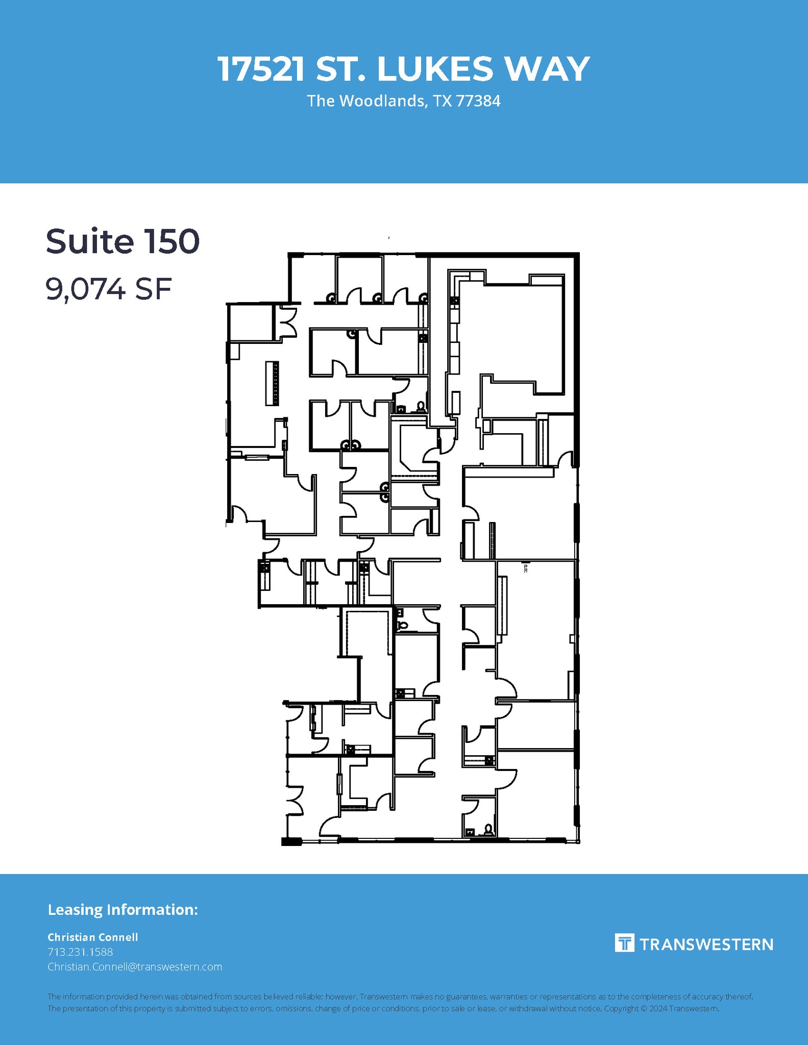 17521 St. Lukes Way, The Woodlands, TX à louer Plan d’étage– Image 1 sur 1