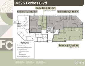 4315-4325 Forbes Blvd, Lanham, MD à louer Plan d’étage– Image 1 sur 2