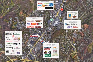 900-920 Gardens Blvd, Charlottesville, VA - Vue aérienne vue de carte - Image1
