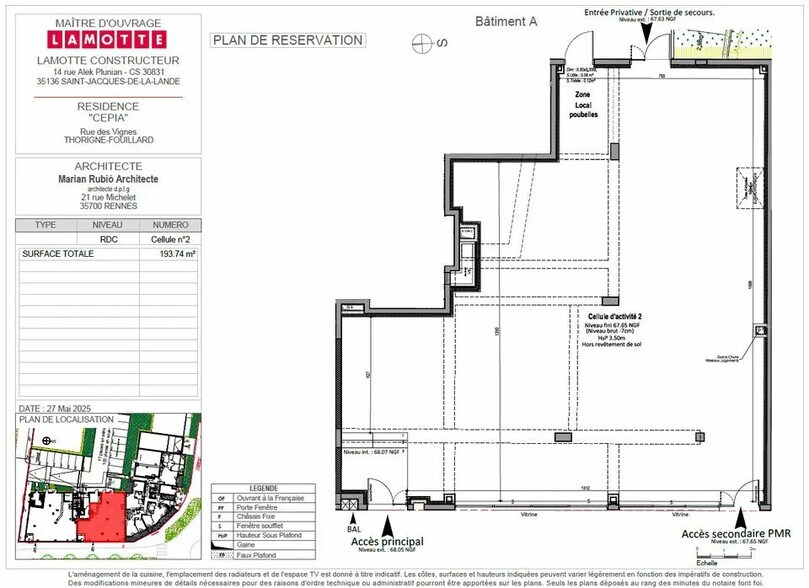 Local commercial dans Thorigné-Fouillard à vendre - Plan d’étage – Image 3 sur 3