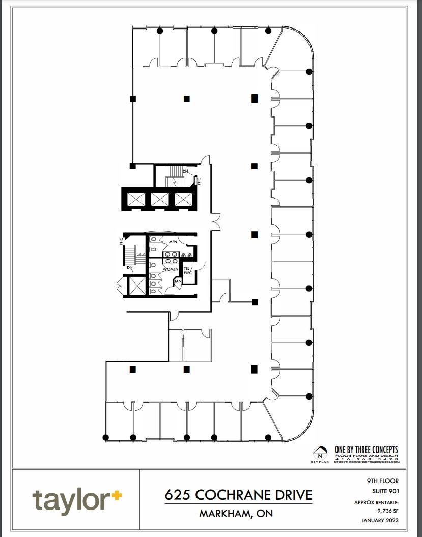 625 Cochrane Dr, Markham, ON à louer Plan d’étage– Image 1 sur 1