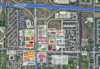500 W. Raab Rd, Normal, IL - Vue aérienne vue de carte