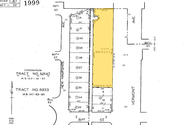 8021 S Vermont Ave, Los Angeles, CA à vendre - Plan cadastral – Image 2 sur 8