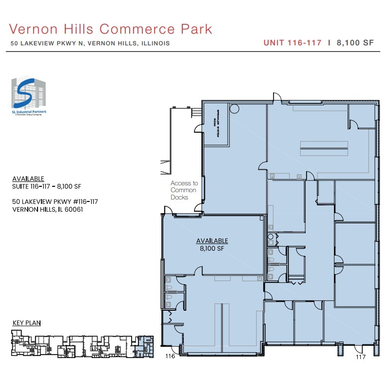 100 N Fairway Dr, Vernon Hills, IL à louer Plan d’étage– Image 1 sur 1