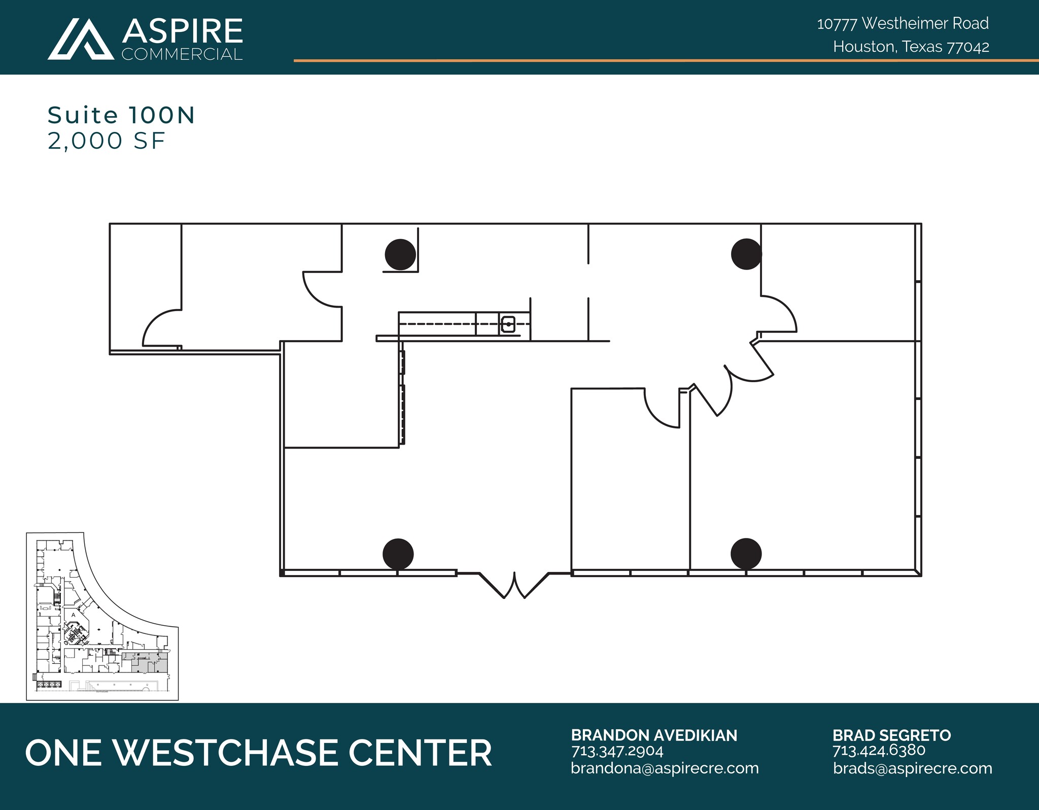 10777 Westheimer Rd, Houston, TX à louer Plan d’étage– Image 1 sur 1
