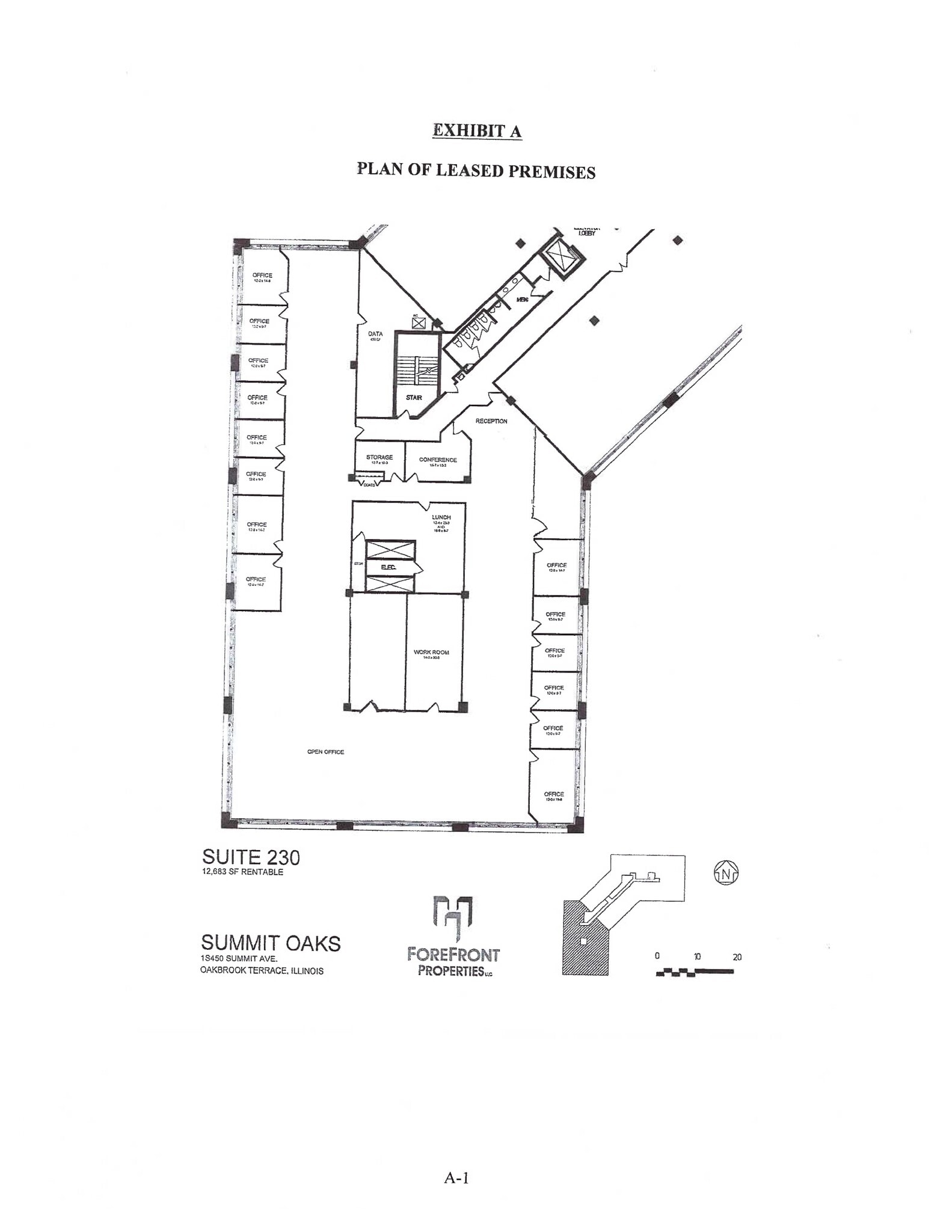 1 S 450 Summit Ave, Oakbrook Terrace, IL à louer Plan de site– Image 1 sur 1