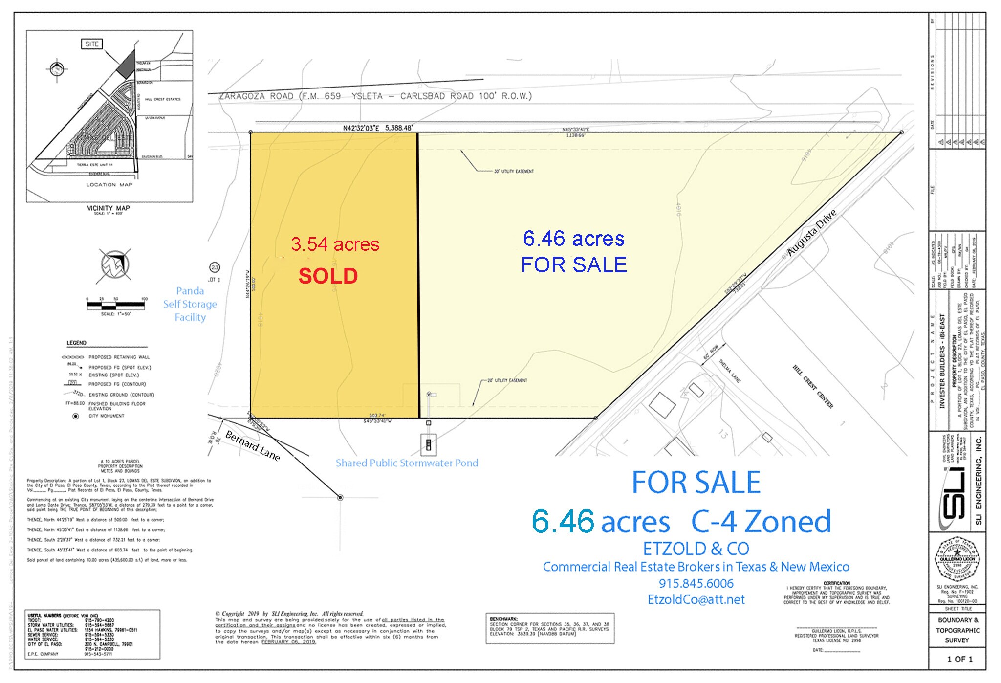 N Zaragoza Road, El Paso, TX à vendre Plan cadastral– Image 1 sur 5