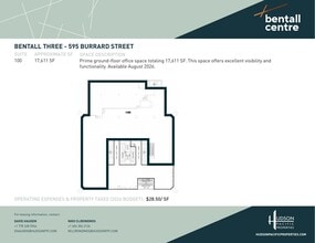 595 Burrard St, Vancouver, BC à louer Plan d’étage– Image 1 sur 1