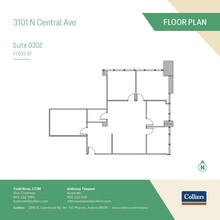 3101-3111 N Central Ave, Phoenix, AZ à louer Plan d’étage– Image 1 sur 6