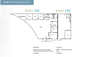 6185 Cornerstone Ct E, San Diego, CA à louer Plan d’étage– Image 1 sur 1
