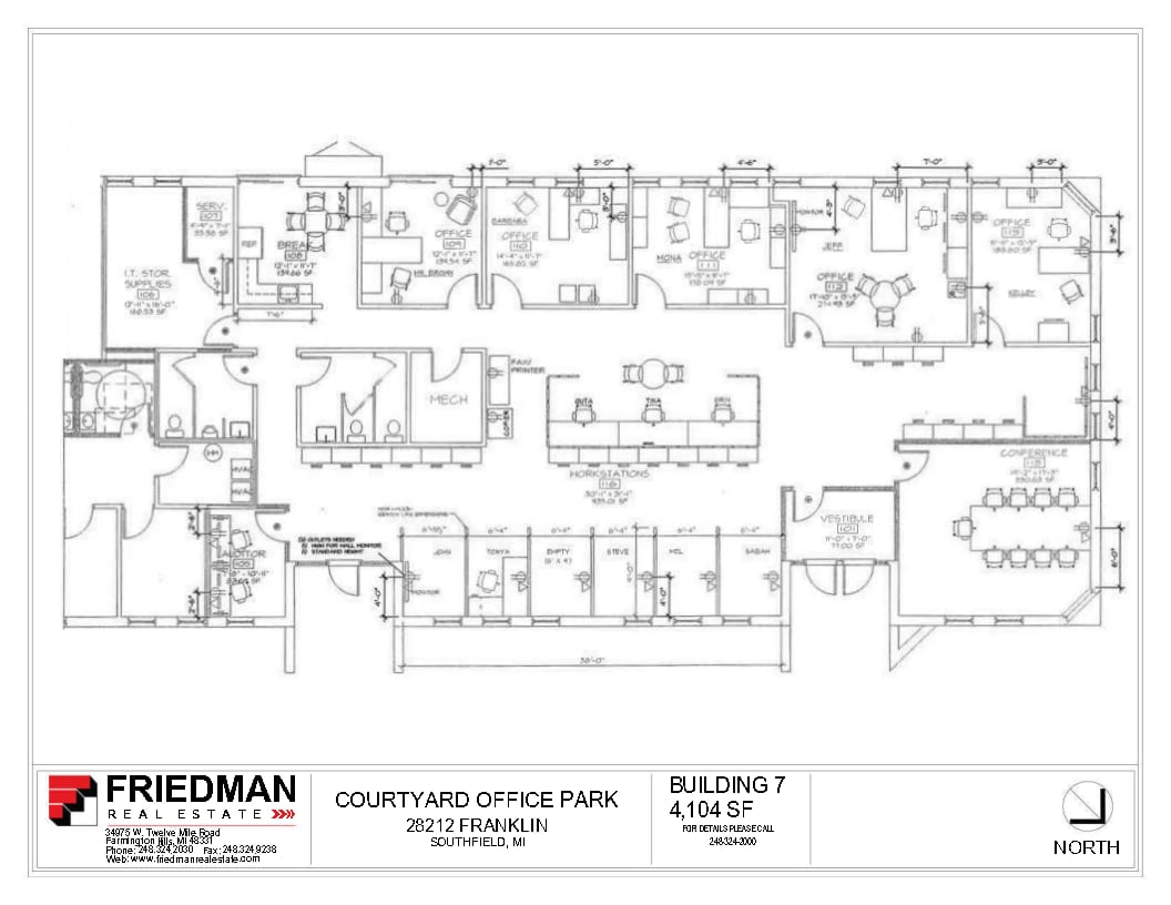 28280-28290 Franklin Rd, Southfield, MI à louer Plan d’étage– Image 1 sur 1