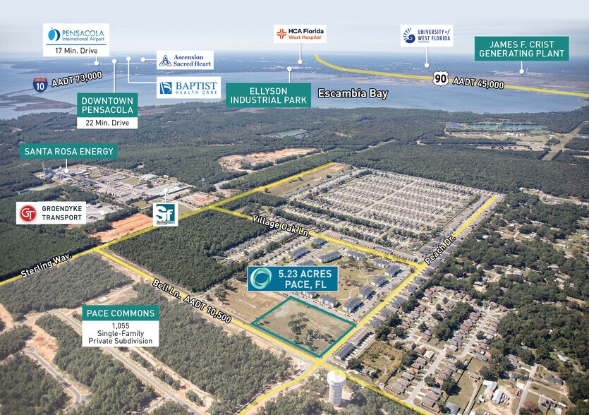 Peach Drive, Pace, FL à vendre - Aérien – Image 3 sur 5