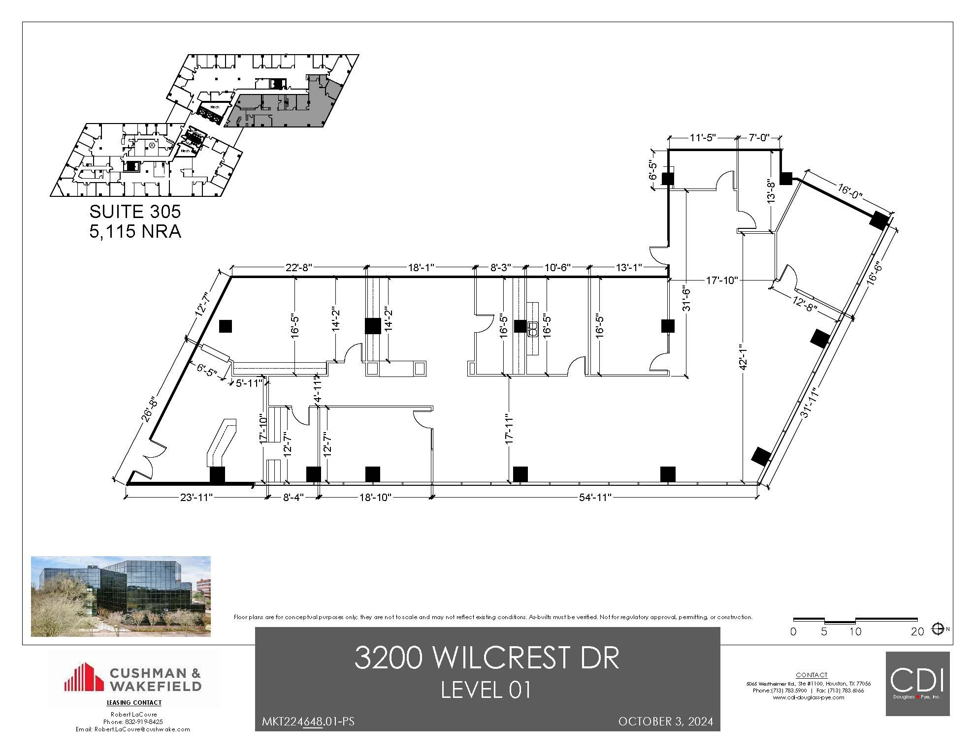 3200 Wilcrest Dr, Houston, TX à louer Plan d’étage– Image 1 sur 1