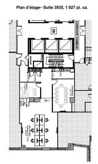 1250 Boul René-Lévesque O, Montréal, QC à louer Plan d’étage– Image 1 sur 1