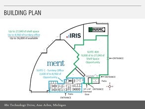 880 Technology Dr, Ann Arbor, MI à louer Plan d’étage– Image 1 sur 11