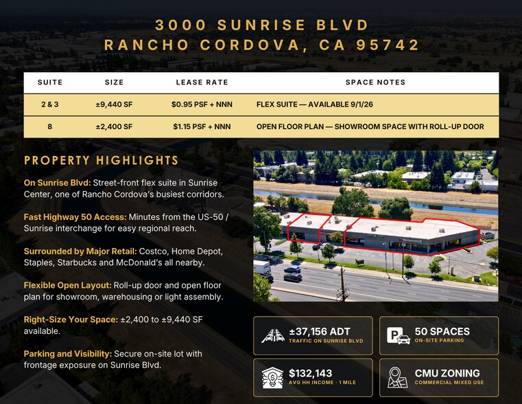 3000 Sunrise Blvd, Rancho Cordova, CA à louer - Photo de l’immeuble – Image 2 sur 8