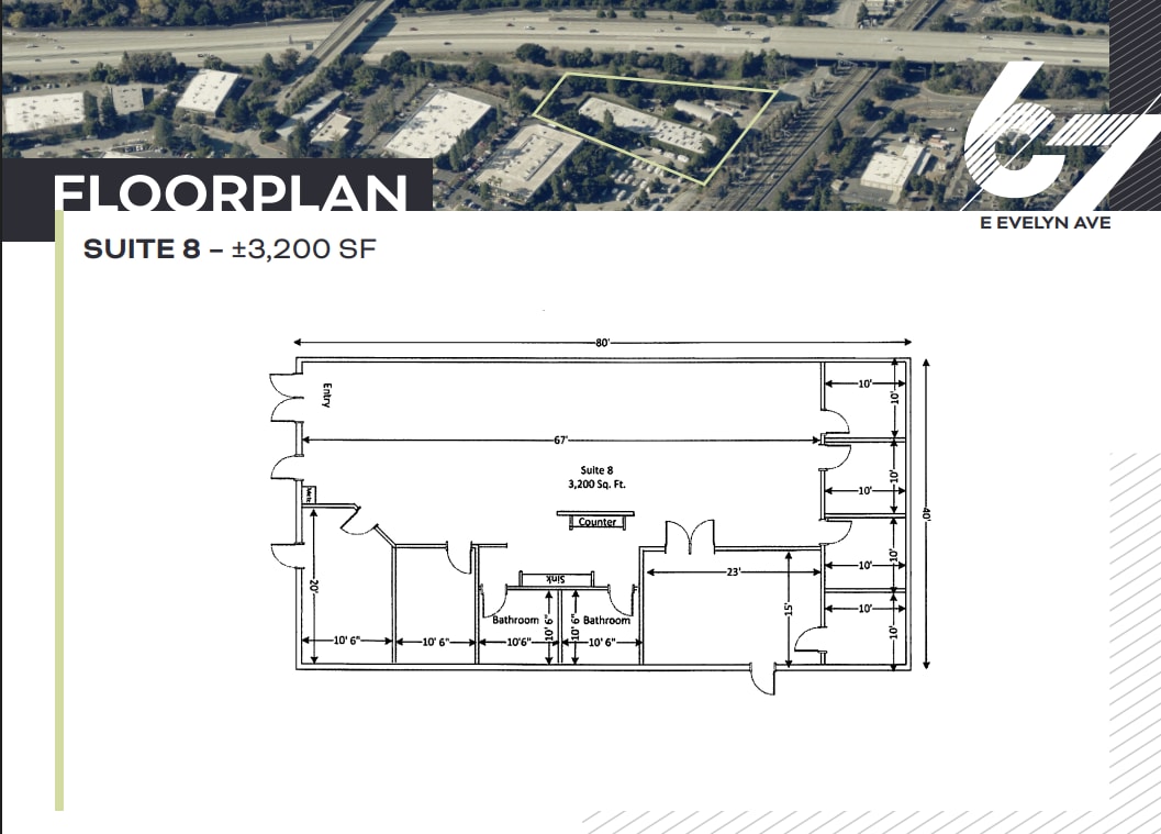 67 E Evelyn Ave, Mountain View, CA à louer Plan d’étage– Image 1 sur 1