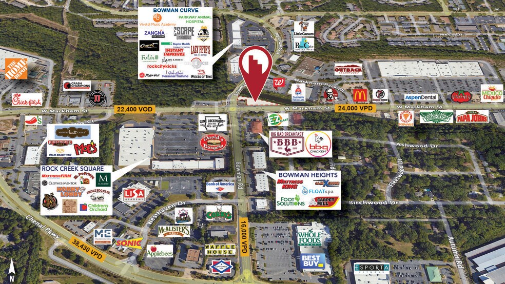 W. Markham, Little Rock, AR à vendre - Aérien – Image 2 sur 4
