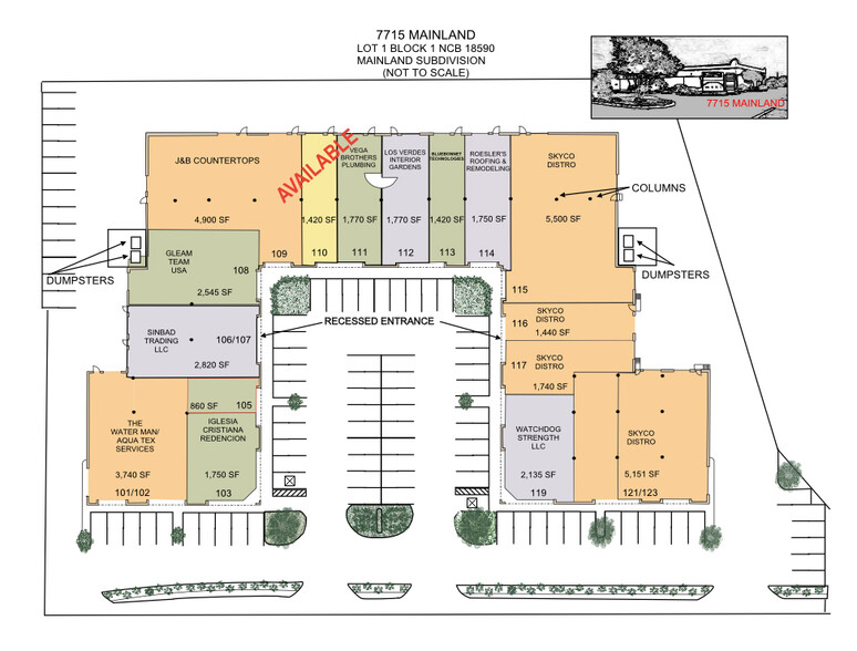 7715 Mainland Dr, San Antonio, TX à louer - Plan de site – Image 2 sur 3