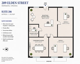 209 Elden St, Herndon, VA à louer Plan d’étage– Image 1 sur 1