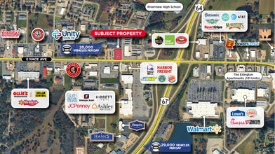3212 E Race Ave, Searcy, AR - Vue aérienne vue de carte