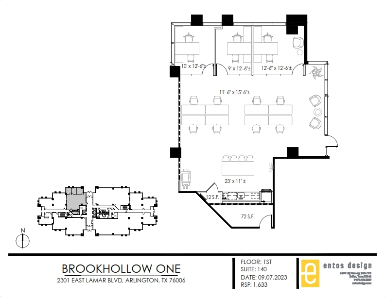 2301 E Lamar Blvd, Arlington, TX à louer Plan d’étage– Image 1 sur 5