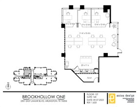 2301 E Lamar Blvd, Arlington, TX à louer Plan d’étage– Image 1 sur 5