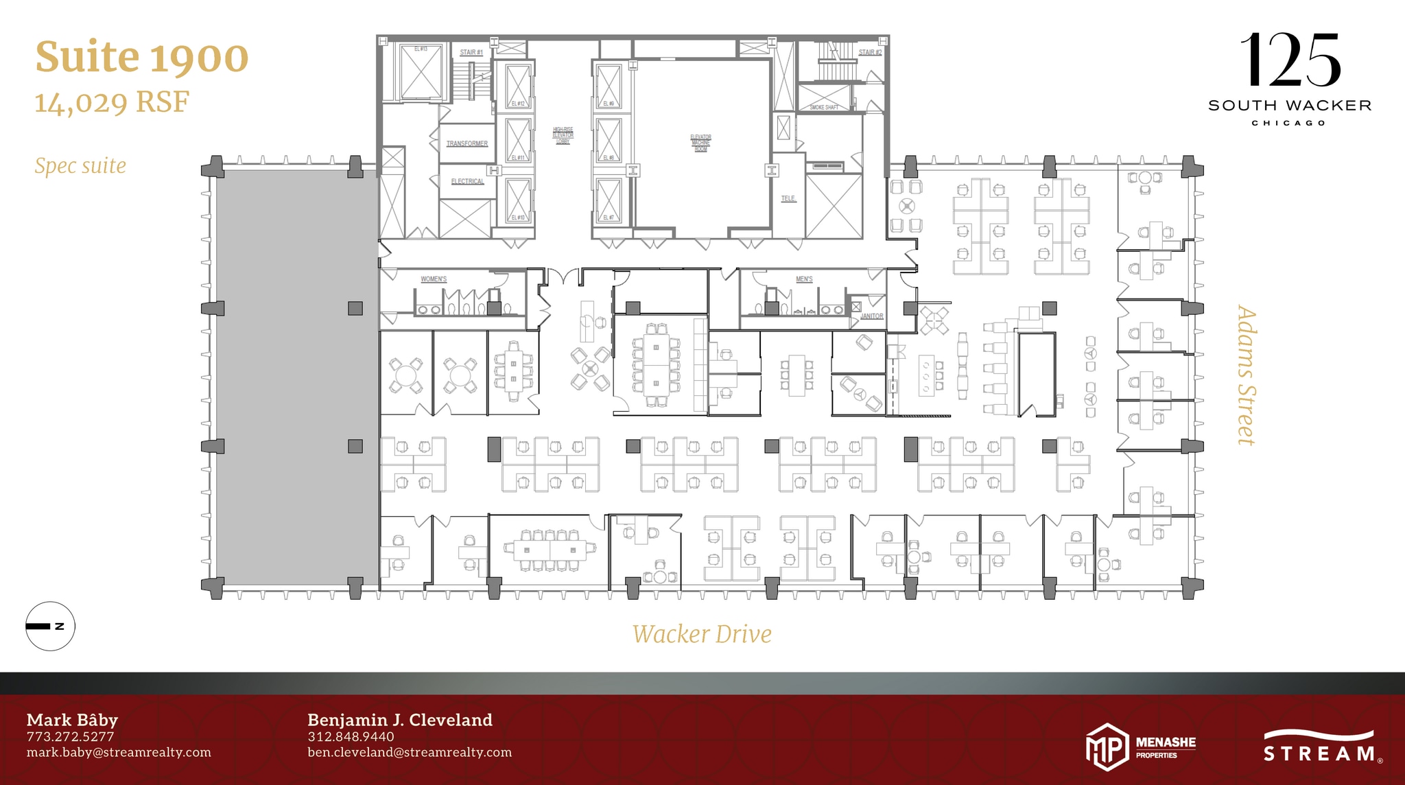125 S Wacker Dr, Chicago, IL à louer Plan d’étage– Image 1 sur 1