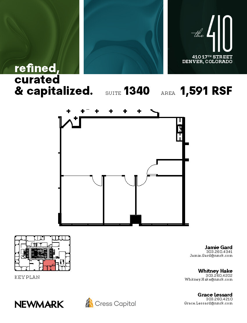 410 17th St, Denver, CO à louer Plan d’étage– Image 1 sur 2