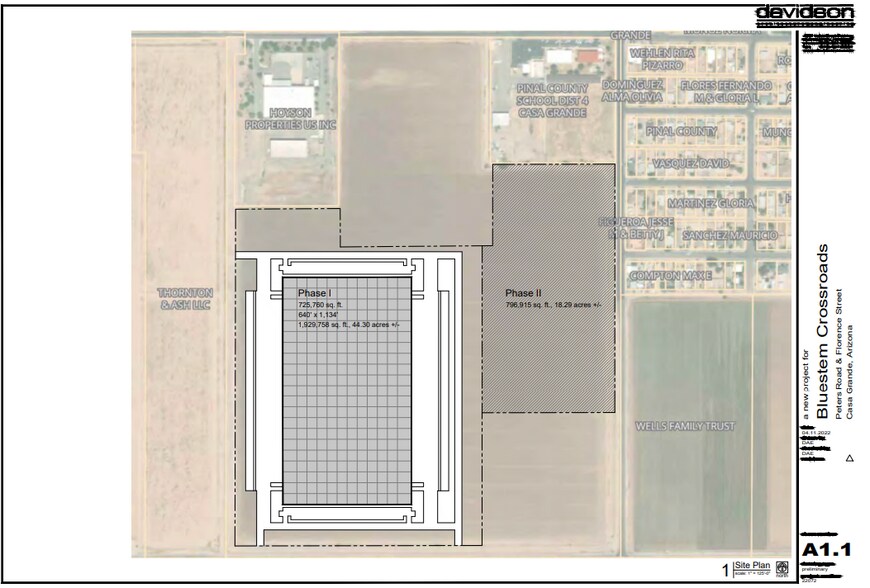 NWC Peters Road & Florence Street, Casa Grande, AZ à vendre - Plan de site – Image 2 sur 6