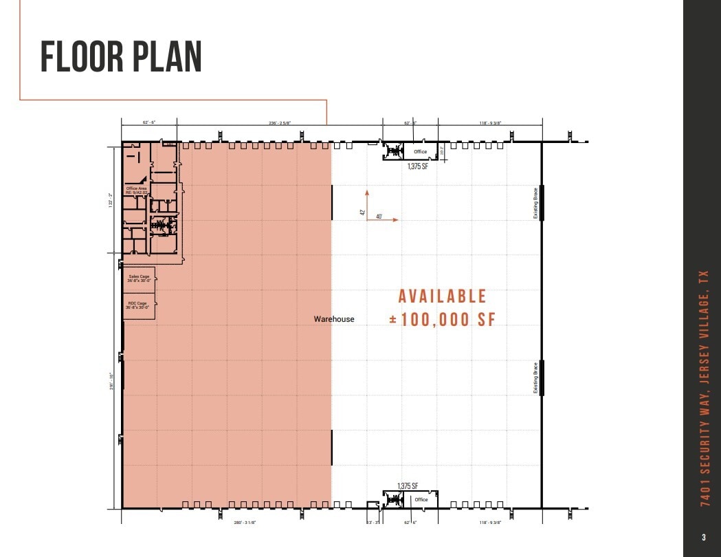 7301-7401 Security Way, Houston, TX à louer Plan d’étage– Image 1 sur 1