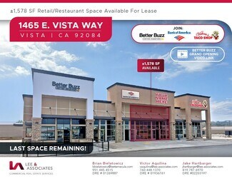 Plus de détails pour 1465 E Vista Way, Vista, CA - Local commercial à louer