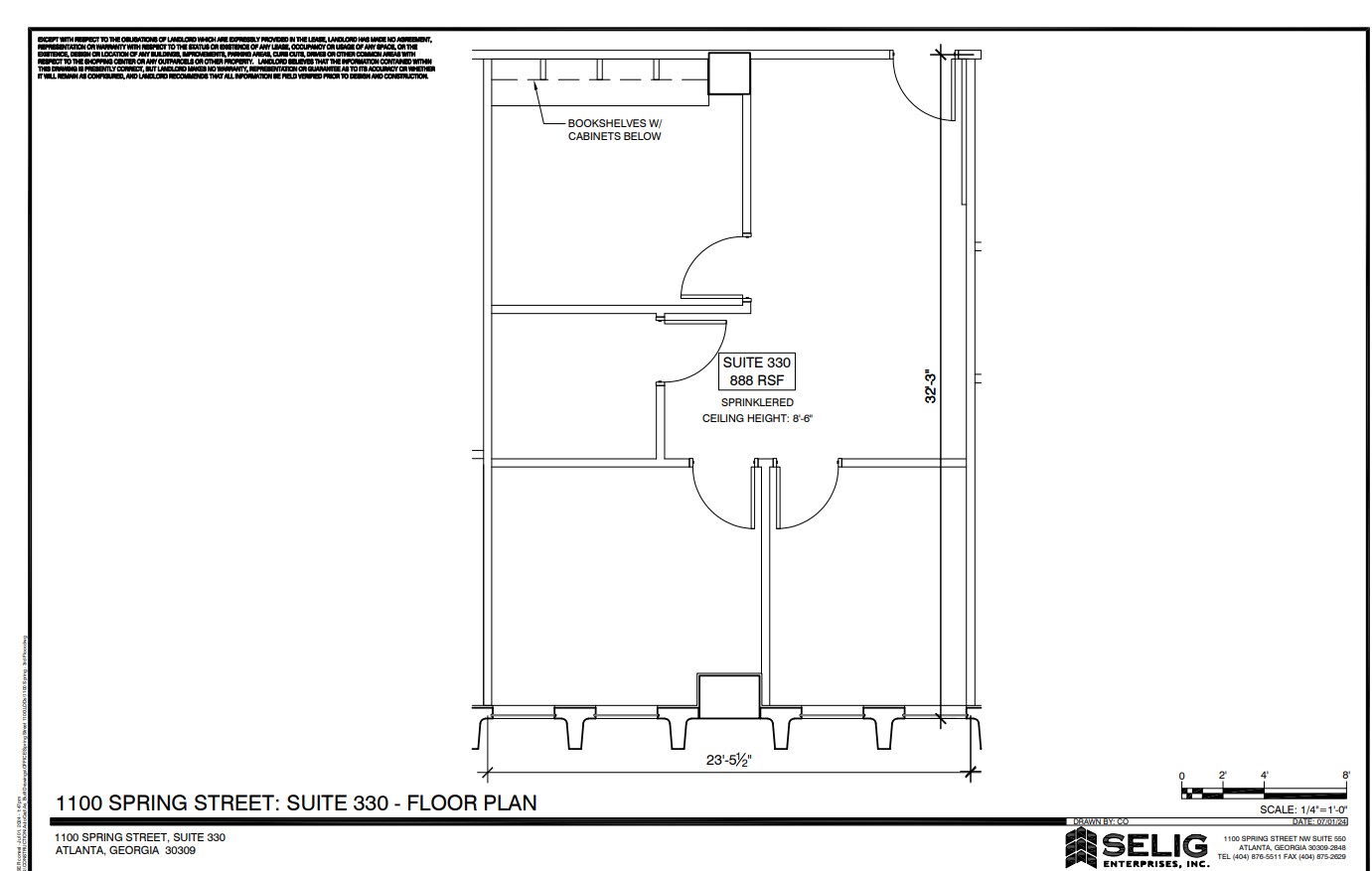 1100 Spring St NW, Atlanta, GA à louer Plan d’étage– Image 1 sur 1