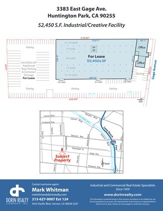 Plus de détails pour 3383 E Gage Ave, Huntington Park, CA - Industriel/Logistique à louer