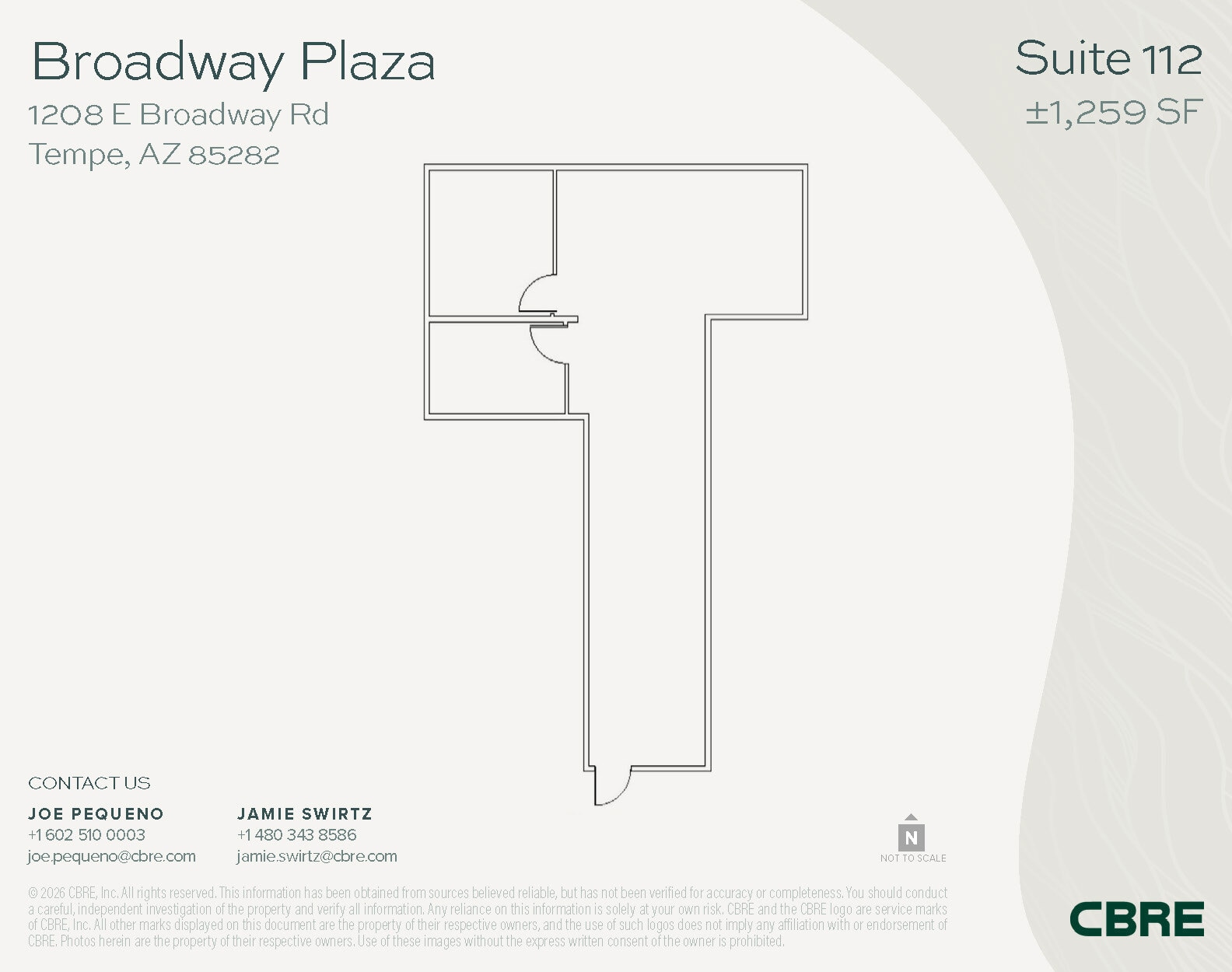 1232 E Broadway Rd, Tempe, AZ à louer Plan d’étage– Image 1 sur 1