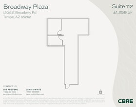 1232 E Broadway Rd, Tempe, AZ à louer Plan d’étage– Image 1 sur 1