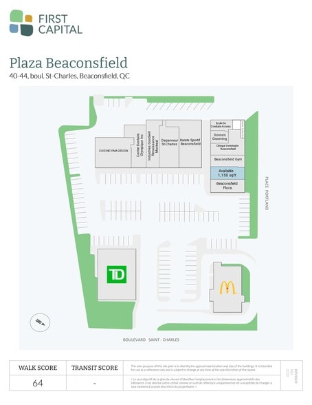 42 Blvd Saint Chalres, Beaconsfield, QC à louer - Plan de site – Image 2 sur 6