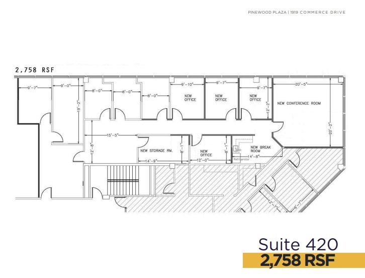 1919 Commerce Dr, Hampton, VA à louer Plan d’étage– Image 1 sur 1