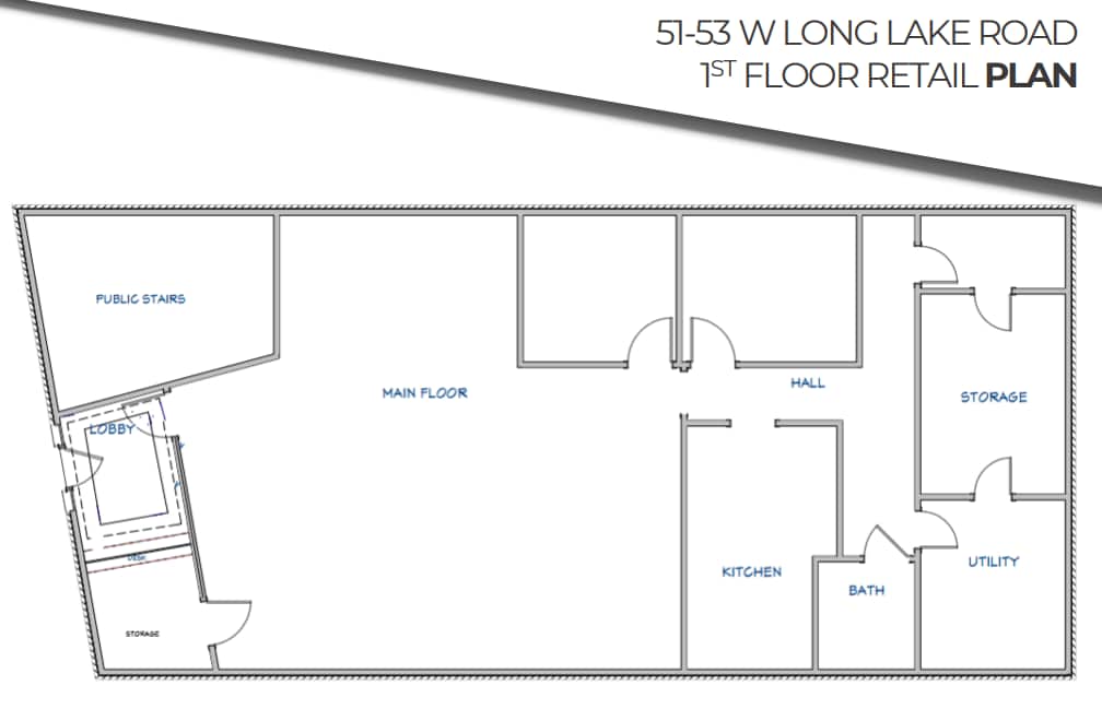 51-53 W Long Lake Rd, Bloomfield Hills, MI à vendre Plan d’étage– Image 1 sur 1