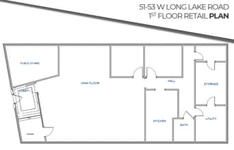 51-53 W Long Lake Rd, Bloomfield Hills, MI à vendre Plan d’étage– Image 1 sur 1