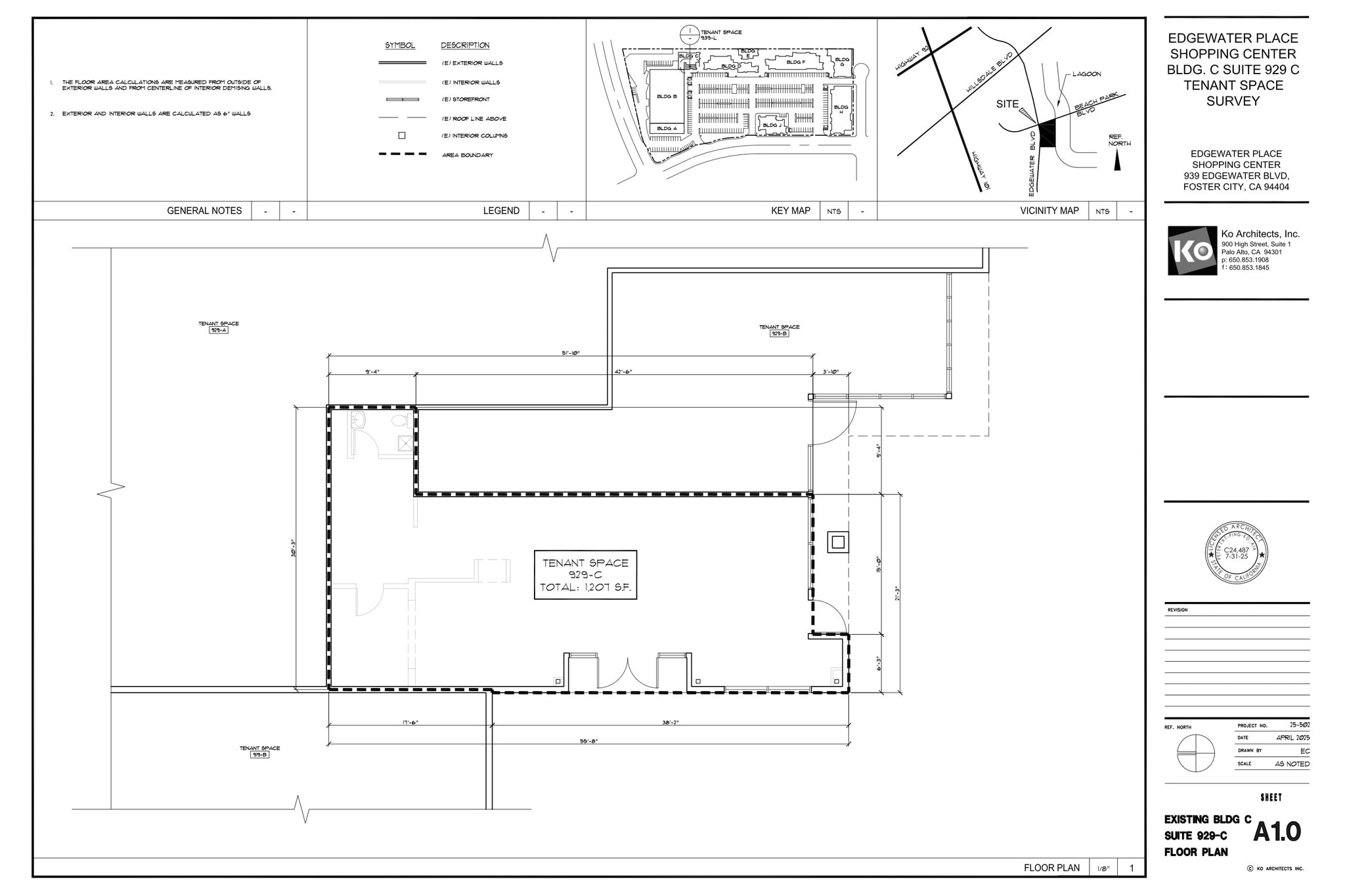 969-999 E Edgewater Blvd, Foster City, CA à louer Plan d’étage– Image 1 sur 1