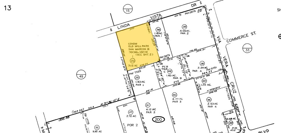 1195 Linda Vista Dr, San Marcos, CA à vendre - Plan cadastral – Image 3 sur 6