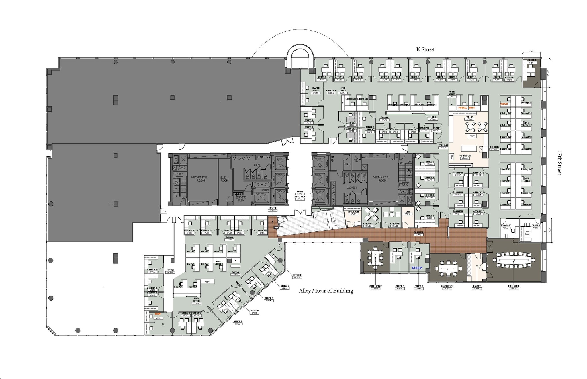1700 K St NW, Washington, DC à louer Plan d’étage– Image 1 sur 1