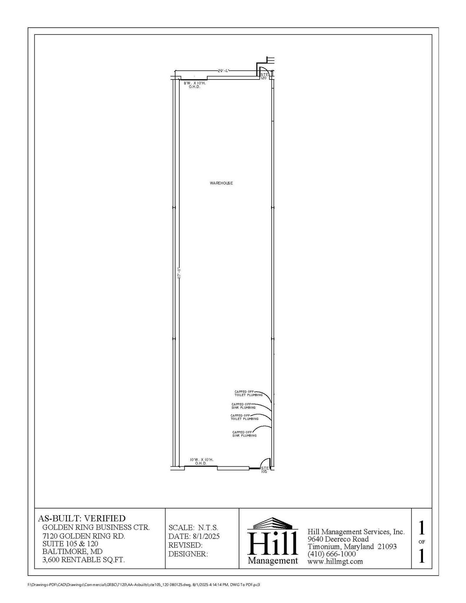 7110 Golden Ring Rd, Essex, MD à louer Plan d’étage– Image 1 sur 1