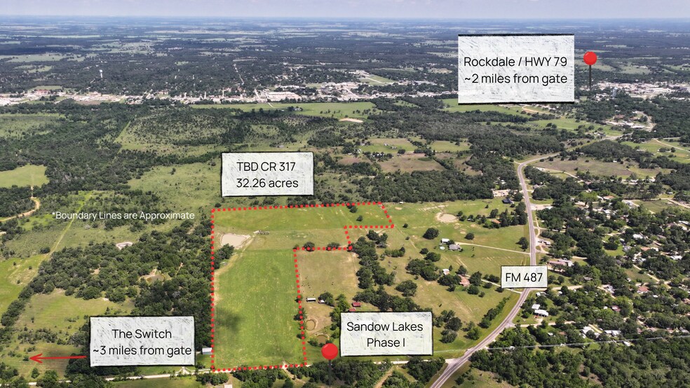 TBD CR 317, Rockdale, TX à vendre - Aérien – Image 2 sur 6