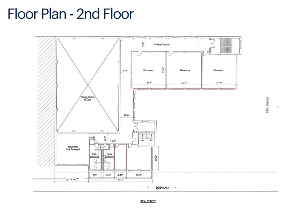 31-18 37th St, Astoria, NY à louer Plan d’étage– Image 1 sur 1