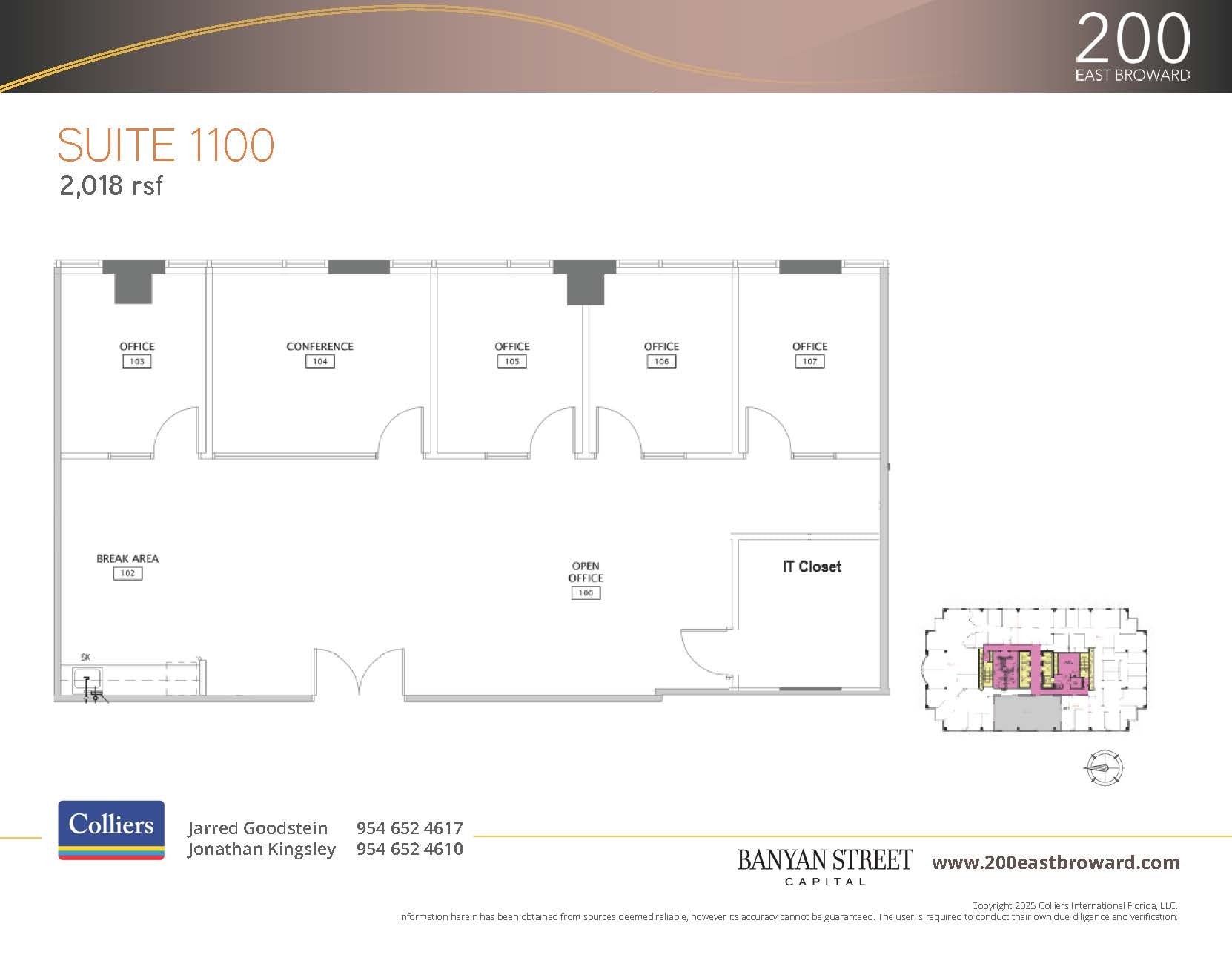 200 E Broward Blvd, Fort Lauderdale, FL à louer Plan d’étage– Image 1 sur 2