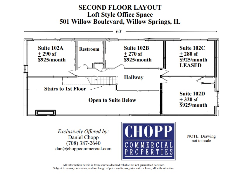 501 Willow Blvd, Willow Springs, IL à louer Plan d’étage– Image 1 sur 1