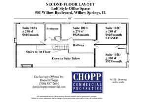 501 Willow Blvd, Willow Springs, IL à louer Plan d’étage– Image 1 sur 1